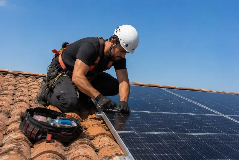 Maintenance et monitoring de panneaux solaires à Oms