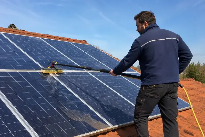 Nettoyage et entretien de panneaux solaires à Oms